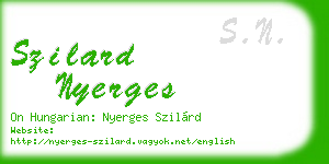 szilard nyerges business card